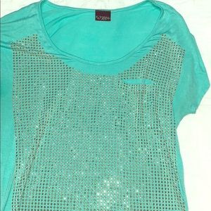 Teal Short sleeve shirt